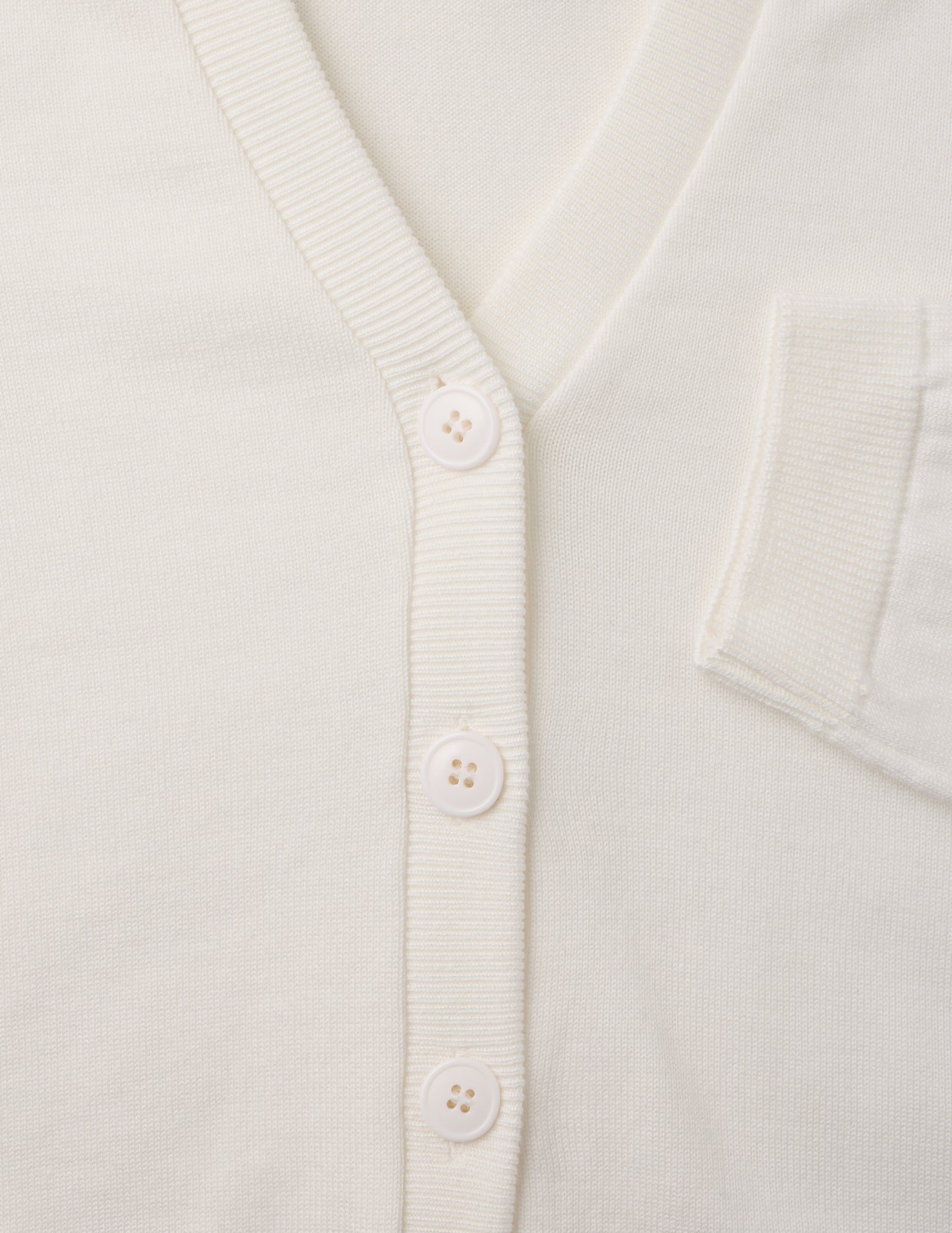 Fine Knit Cardigan Off White